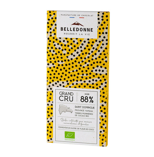 Tablette grand cru chocolat noir 88% sucre coco  - 1