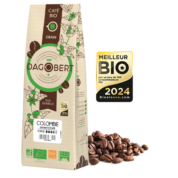 Café Colombie - 100% arabica, bio et équitable - Grains - 1 kg