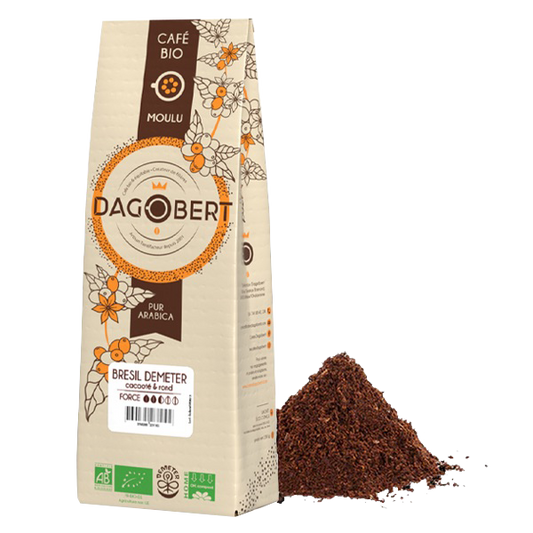 Les Cafés Dagobert -- Brésil demeter 100% arabica bio - moulu - 1 Kg