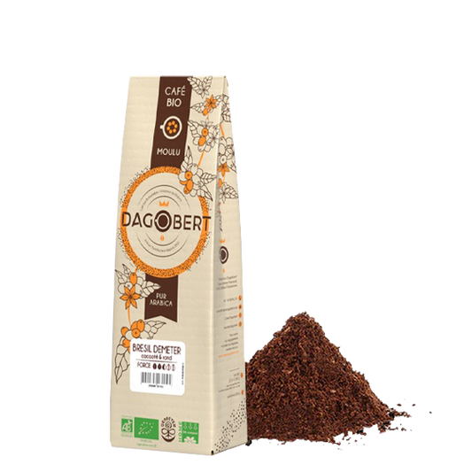 Les Cafés Dagobert -- Brésil demeter 100% arabica bio - moulu/filtre (origine Brésil) - 500 g