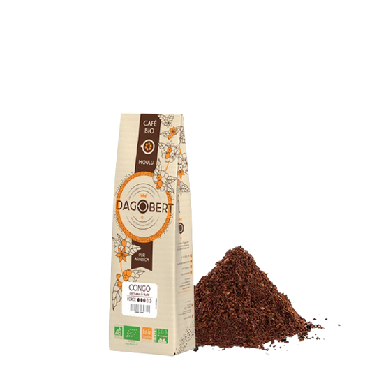 Les Cafés Dagobert -- Congo kivu 100% arabica, bio et équitable - moulu/filtre (origine Congo) - 250 g