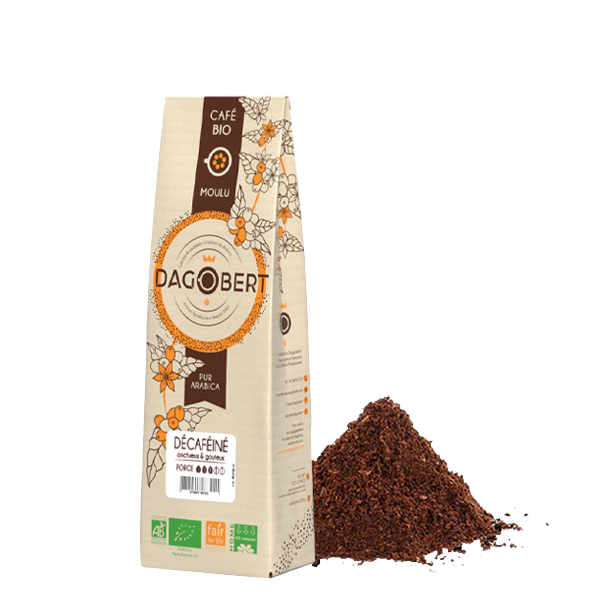 Café Décaféiné - 100% arabica, bio et équitable - Moulu - 500 g