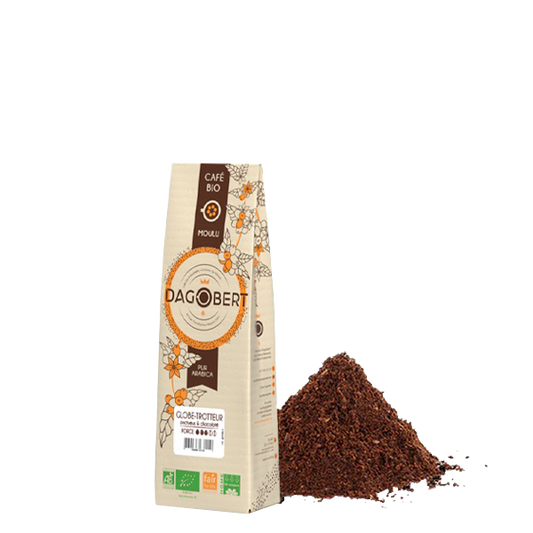 Les Cafés Dagobert -- Mélange globe-trotteur 100% arabica, bio et équitable - moulu/filtre - 250 g