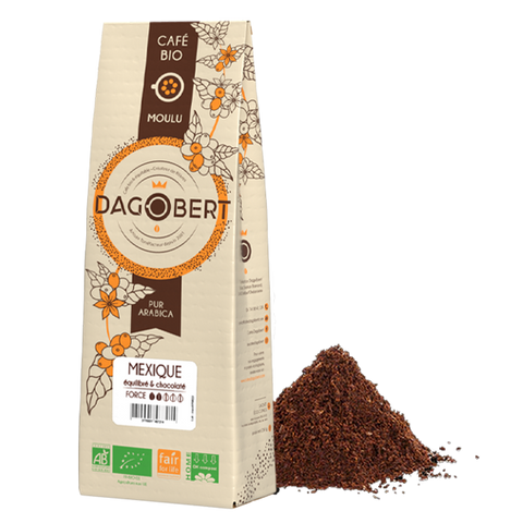 Les Cafés Dagobert -- Mexique 100 % arabica, bio, équitable moulu - 1 Kg
