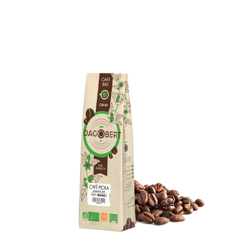 Les Cafés Dagobert -- Mélange café moka Guji 100% arabica, bio et équitable - grains (origine Ethiopie) - 250 g