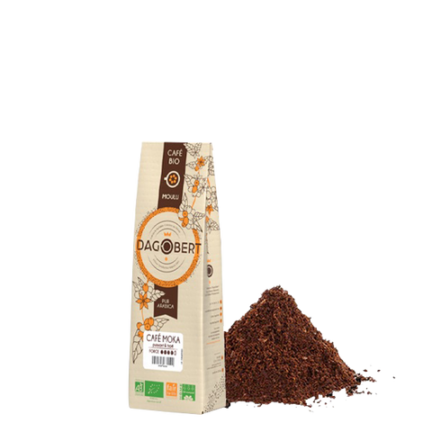 Les Cafés Dagobert -- Mélange café moka Guji 100% arabica, bio et équitable - moulu/filtre (origine Ethiopie) - 250 g