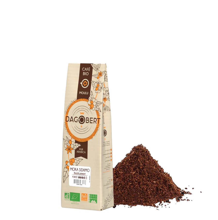 Café Moka Sidamo - 100% arabica, bio et équitable - Moulu - 250 g