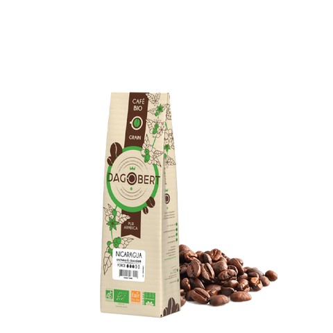 Les Cafés Dagobert -- Nicaragua 100% arabica, bio et équitable - grains (origine Nicaragua) - 250 g