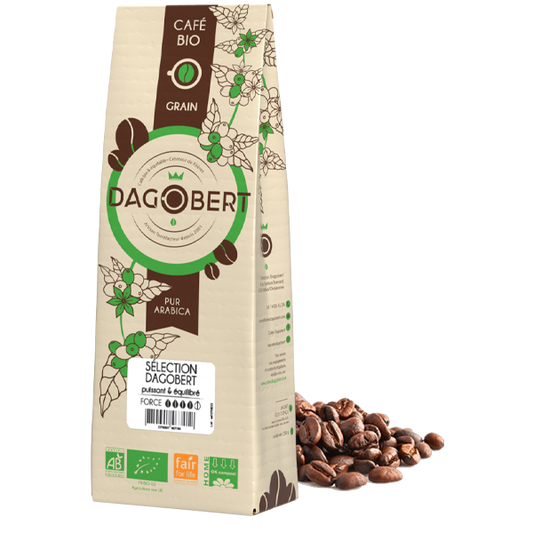 Les Cafés Dagobert -- Mélange sélection 100% arabica bio fairtrade - grains - 1 kg