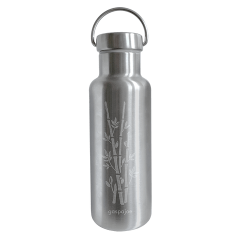 Gourde isotherme Groovy inox gravure Bambou - 500 mL - Gaspajoe
