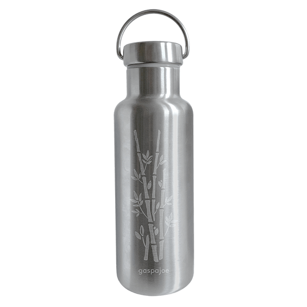 Gourde isotherme Groovy inox gravure Bambou - 500 mL - Gaspajoe