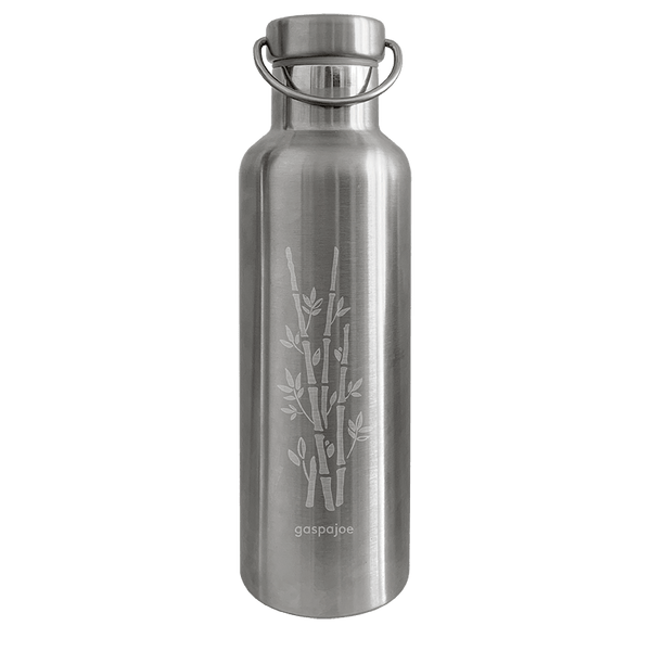 Gourde isotherme Groovy inox gravure Bambou - 750 mL - Gaspajoe